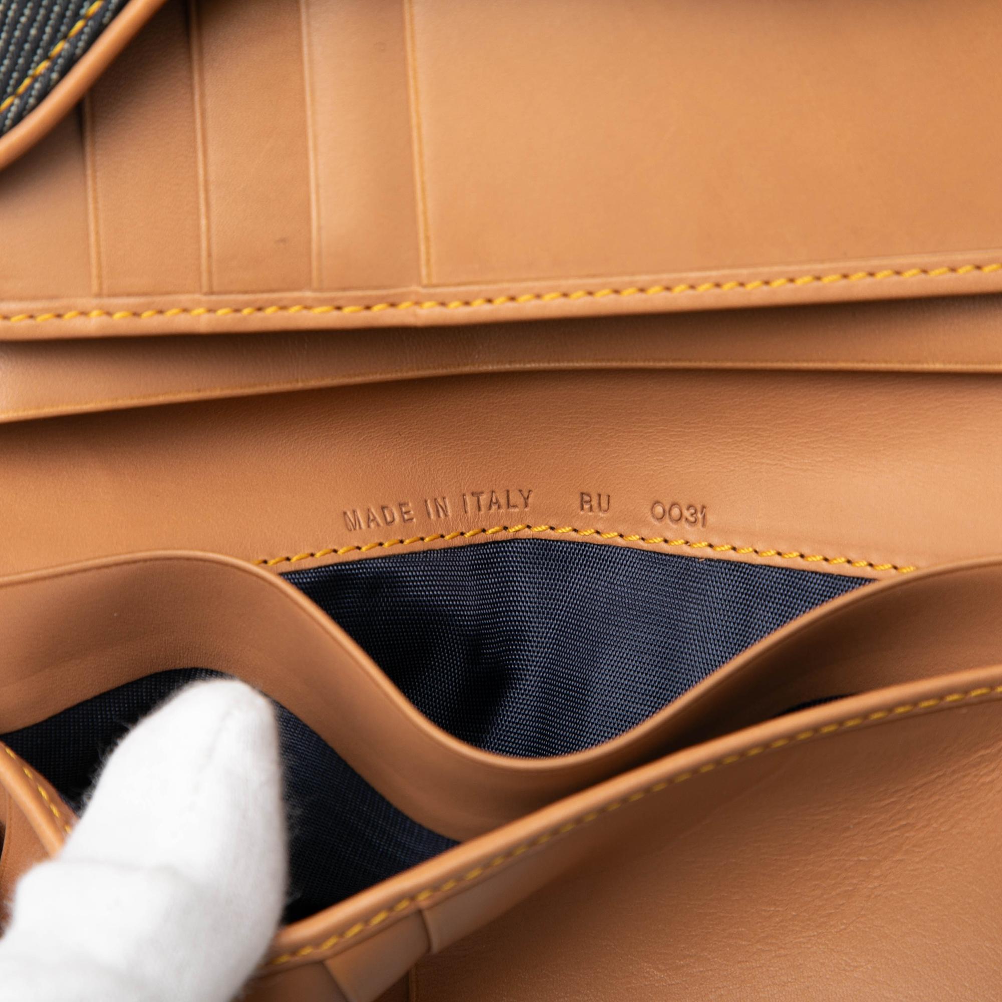 Dior Denim Saddle Trifold Continental Wallet