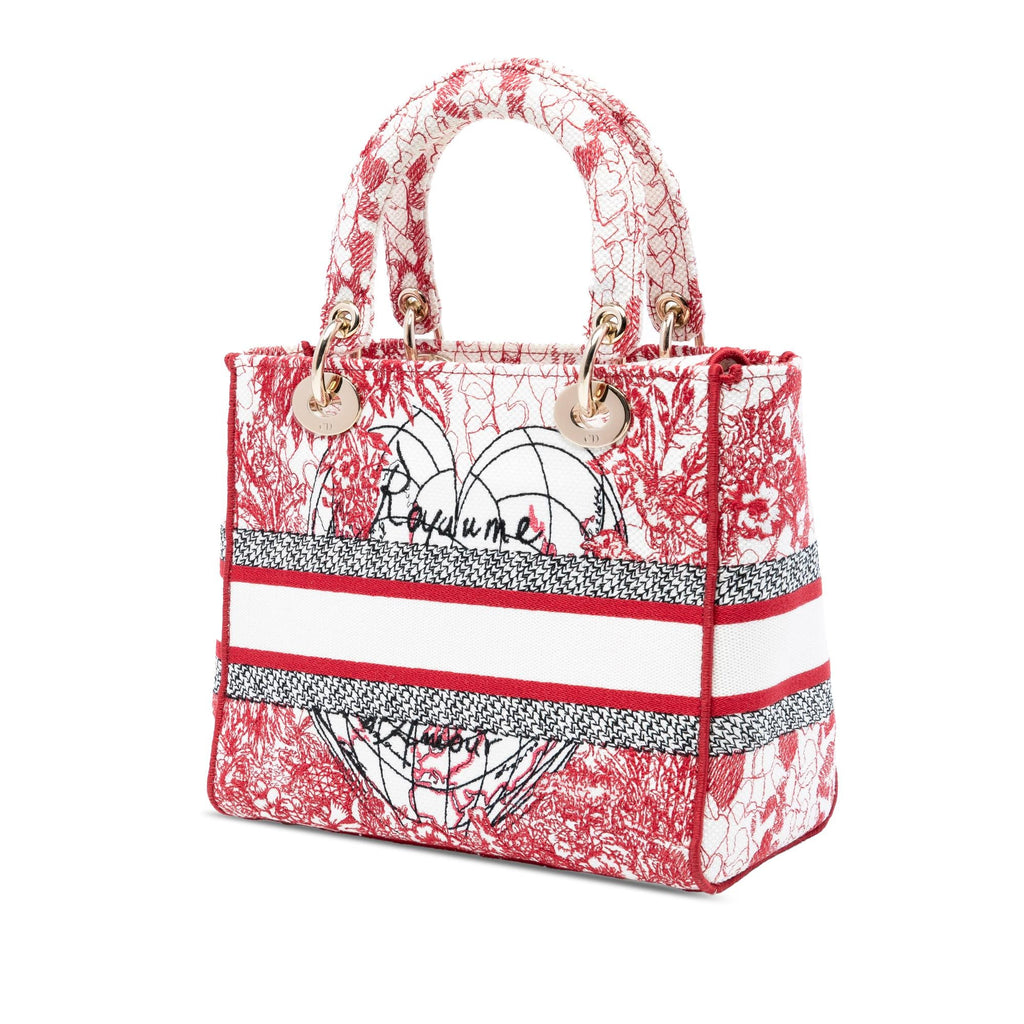 Dior DiorAmour Medium Embroidered Canvas Royale Lady D Lite