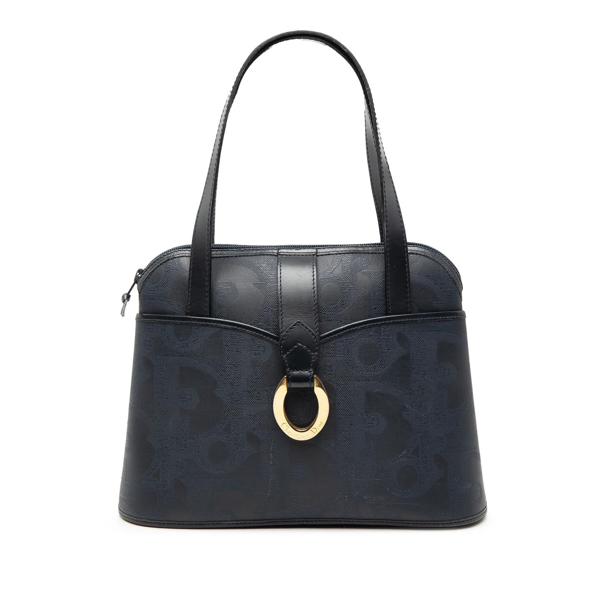 Dior Diorissimo Trotter Coated Canvas Handbag