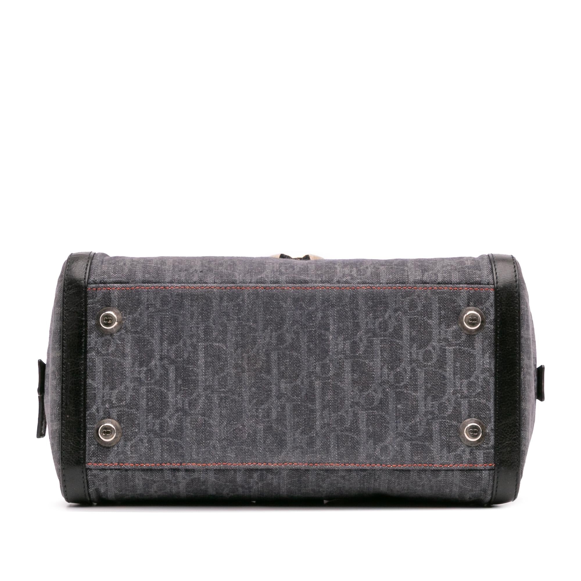Dior Diorissimo Trotter Denim Flight Boston Bag
