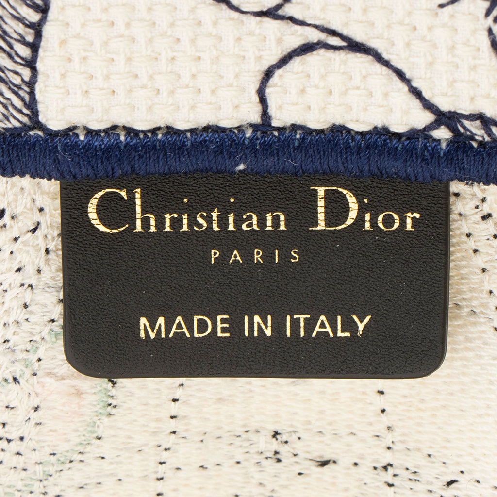 Dior Embroidered Canvas Around the World Large Book Tote