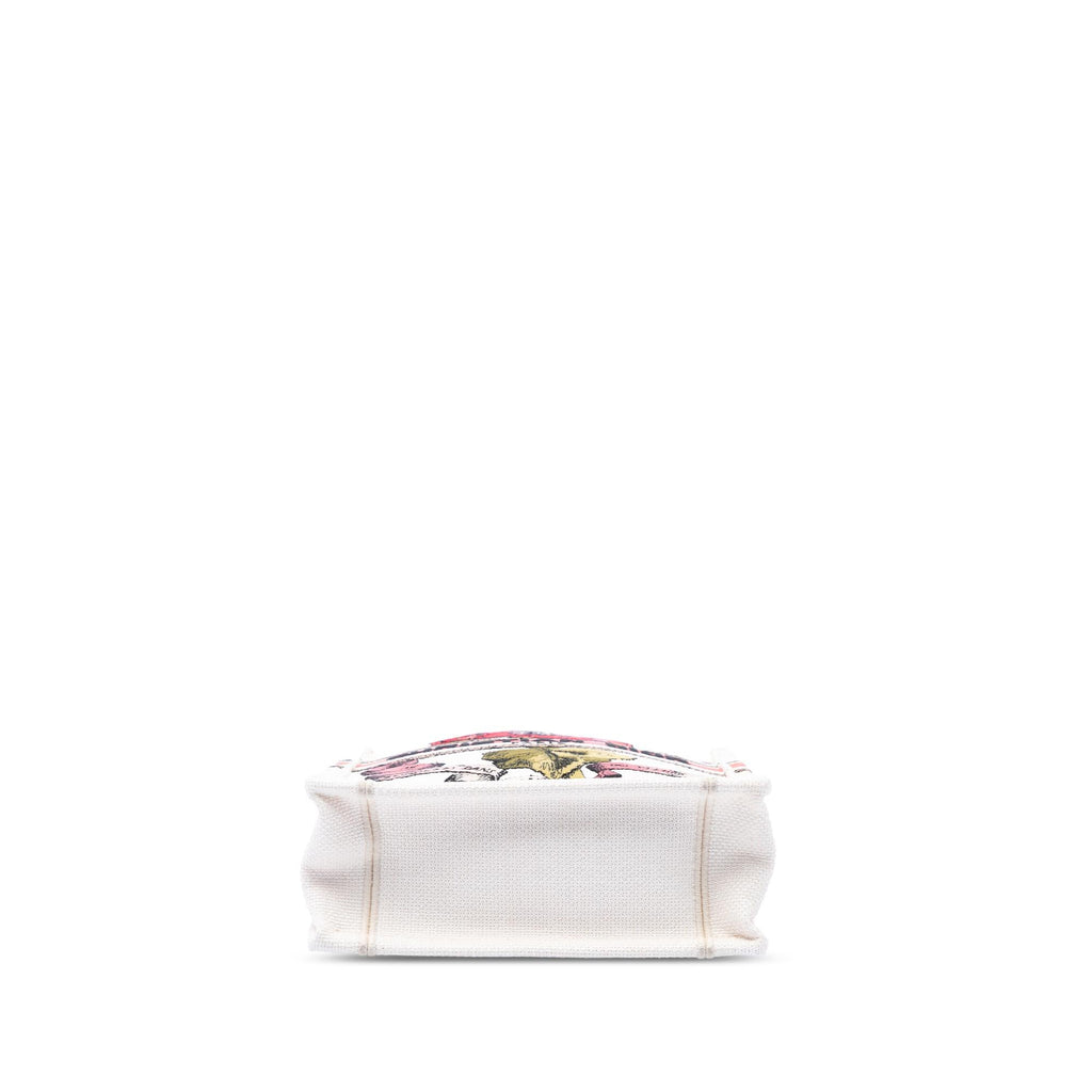 Dior Embroidered Canvas Fleurs Bibliques Vertical Book Tote