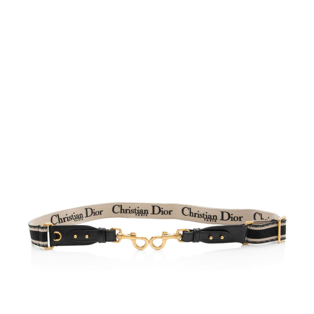 Dior Embroidered Logo Narrow Shoulder Strap