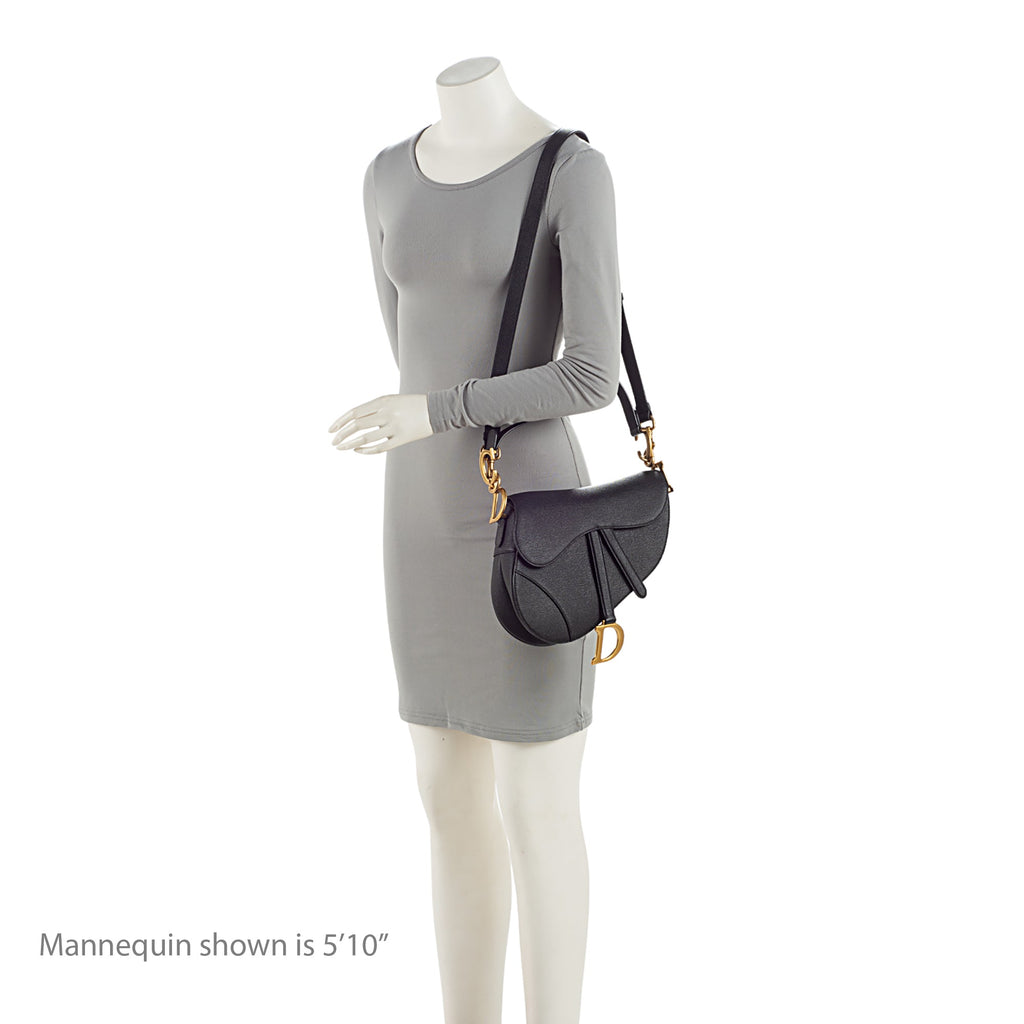 Dior Grained Calfskin Saddle Dual Strap Crossbody
