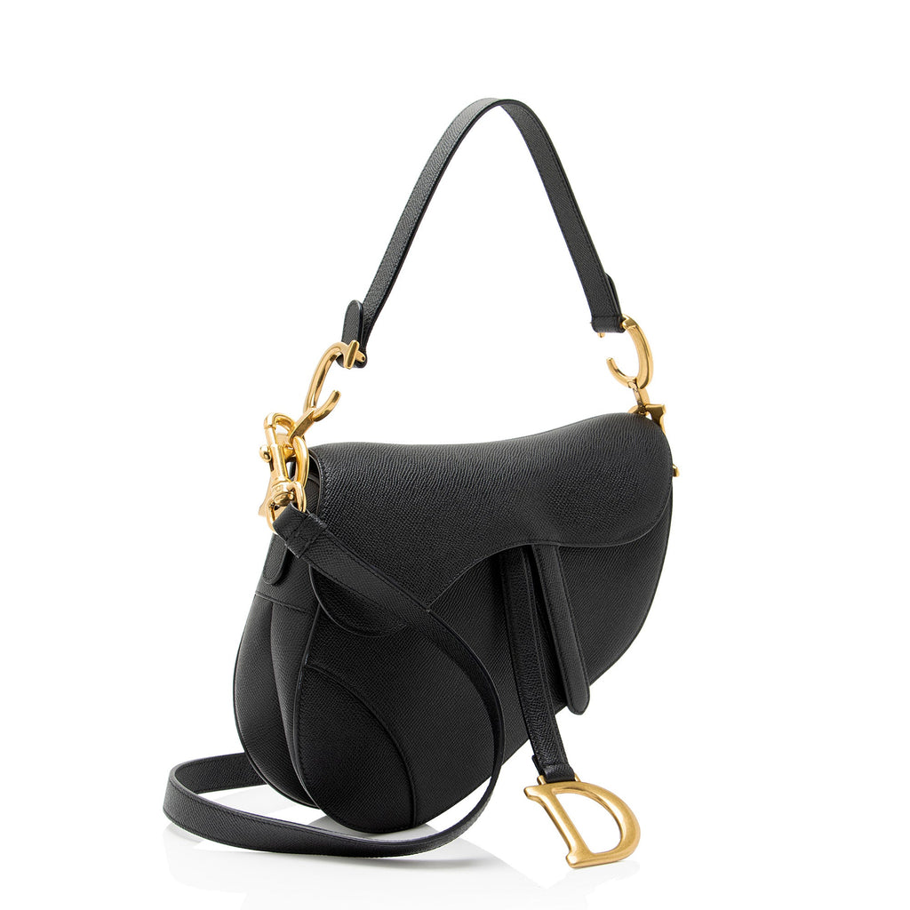 Dior Grained Calfskin Saddle Dual Strap Crossbody