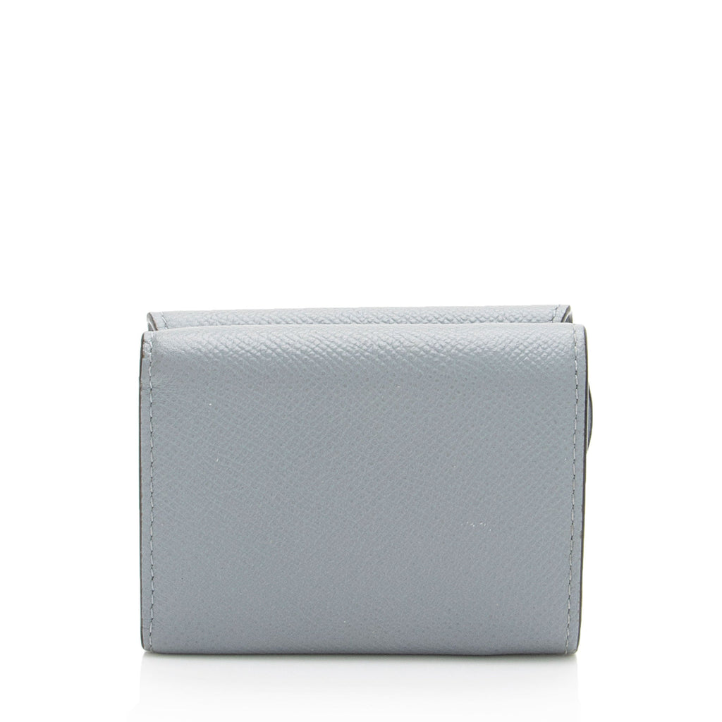 Dior Grained Leather Saddle Trifold Medium Wallet