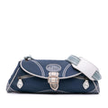 Dior John Galliano Diorissimo Trimmed Canvas Shoulder Bag