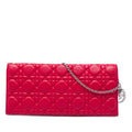 Dior Lambskin Cannage Lady Dior Chain Convertible Clutch