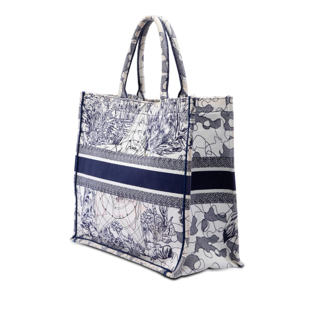Dior Large Canvas Embroidered Around The World Book Tote