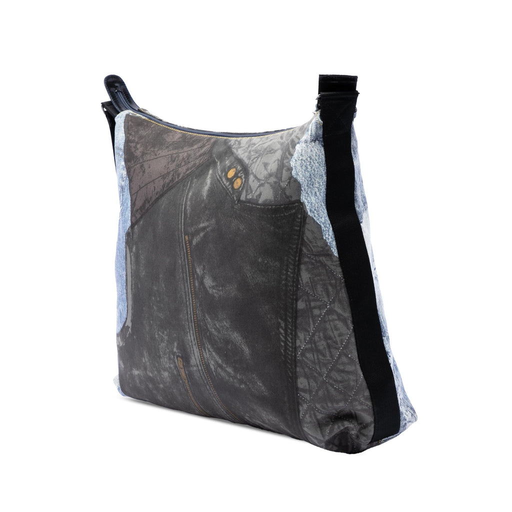 Dior Large Canvas Printed Denim Miss Diorella Messenger Bag
