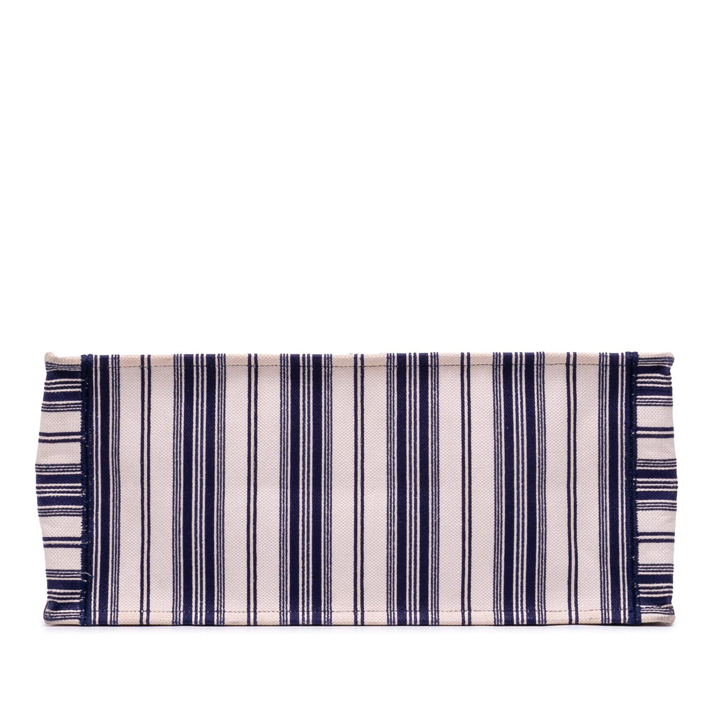 Dior Large Canvas Striped Book Tote