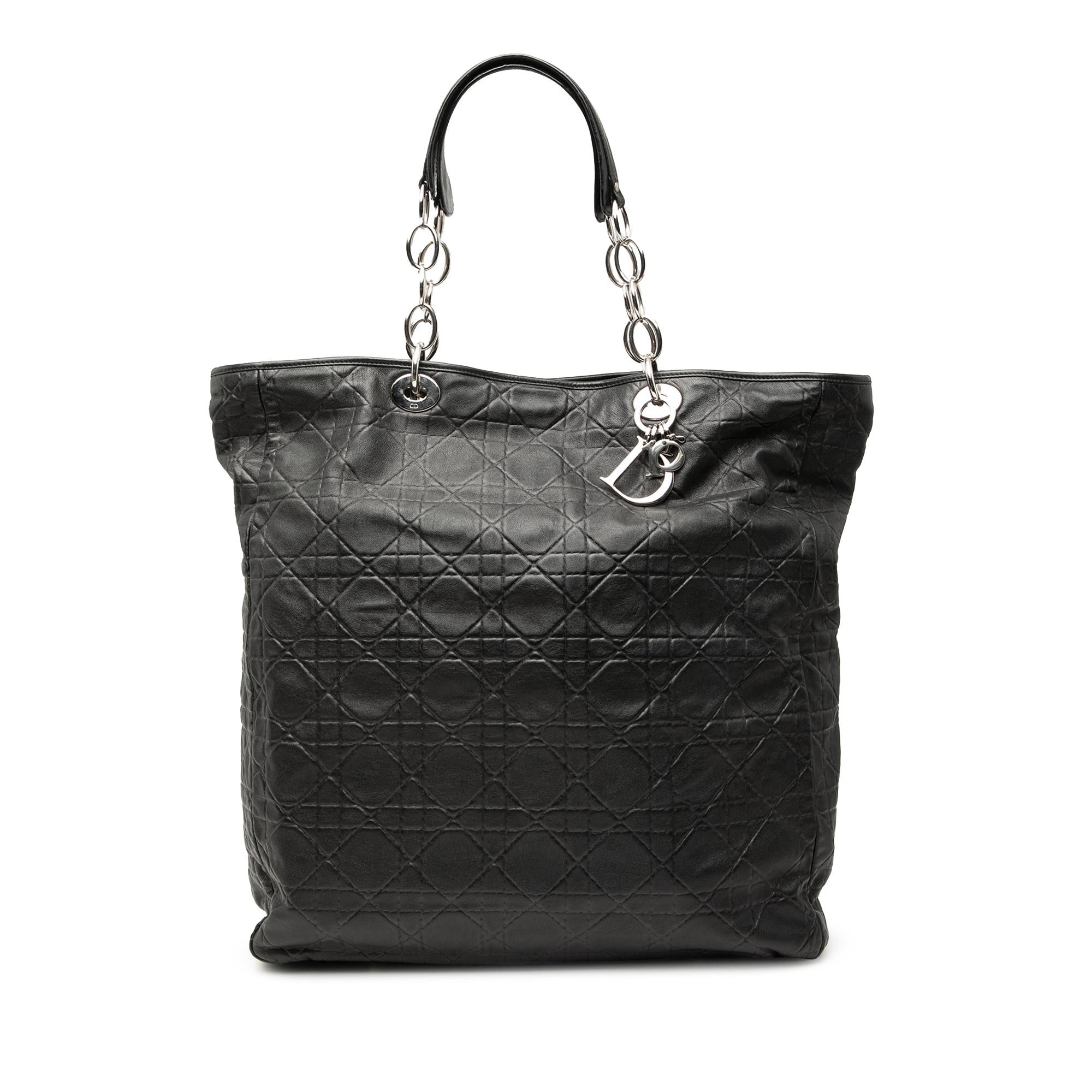 Dior Large Lambskin Cannage Lady Dior Soft Shopping Tote
