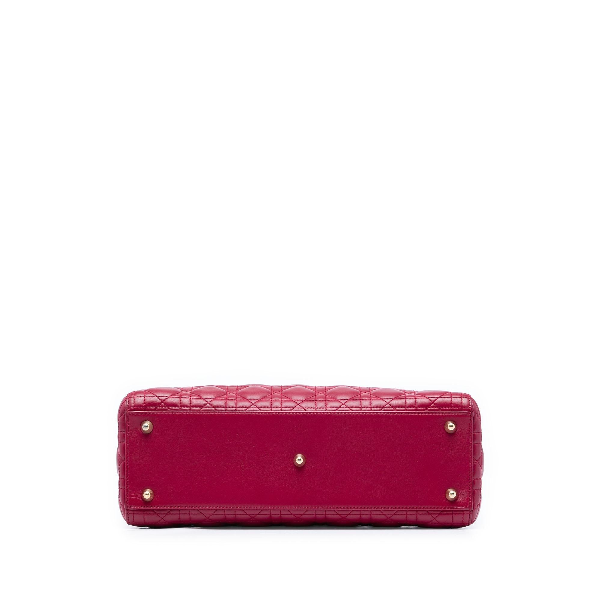 Dior Large Lambskin Cannage Lady Dior