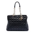 Dior Large Lambskin Cannage Soft Zipped Lady Dior Shopping Tote