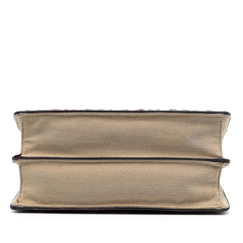 Dior Large Oblique Canvas and Velvet Diorama Flap