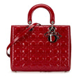 Dior Large Patent Cannage Lady Dior