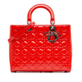 Dior Large Patent Cannage Lady Dior