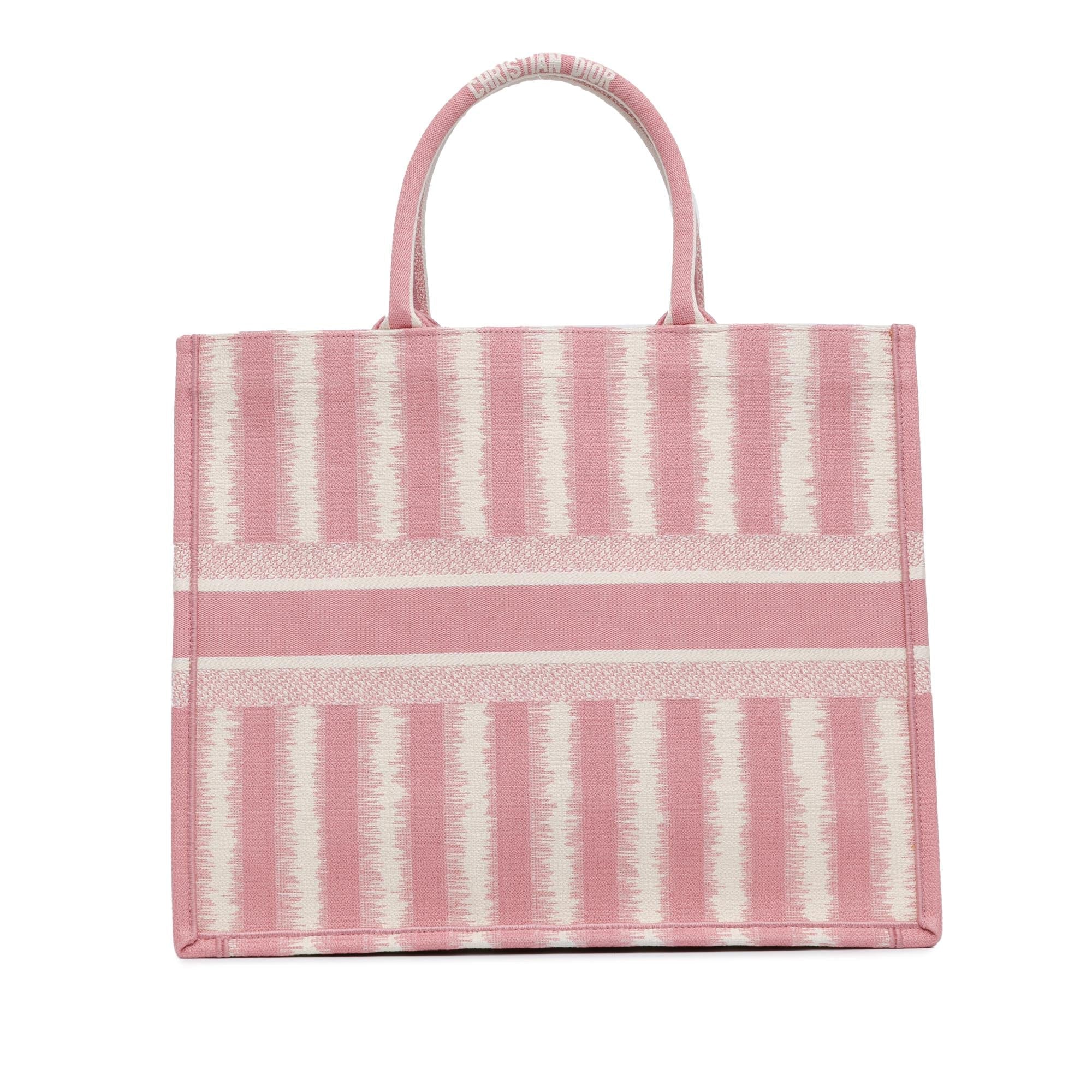 Dior Large Striped Book Tote (SHG-MhBhgW)