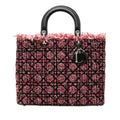 Dior Large Tweed Cannage Fringe Lady Dior