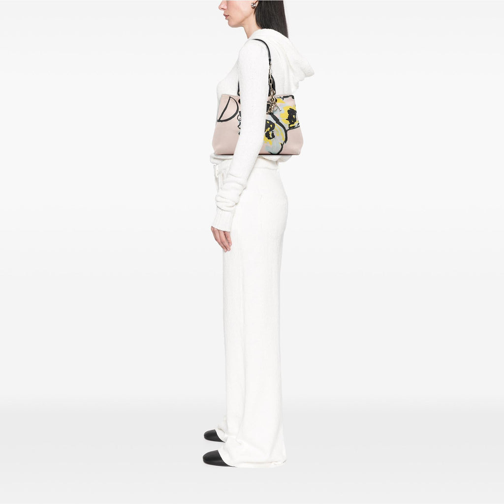Dior Limited Edition Medium Canvas Floral Printed Diorissimo Satchel