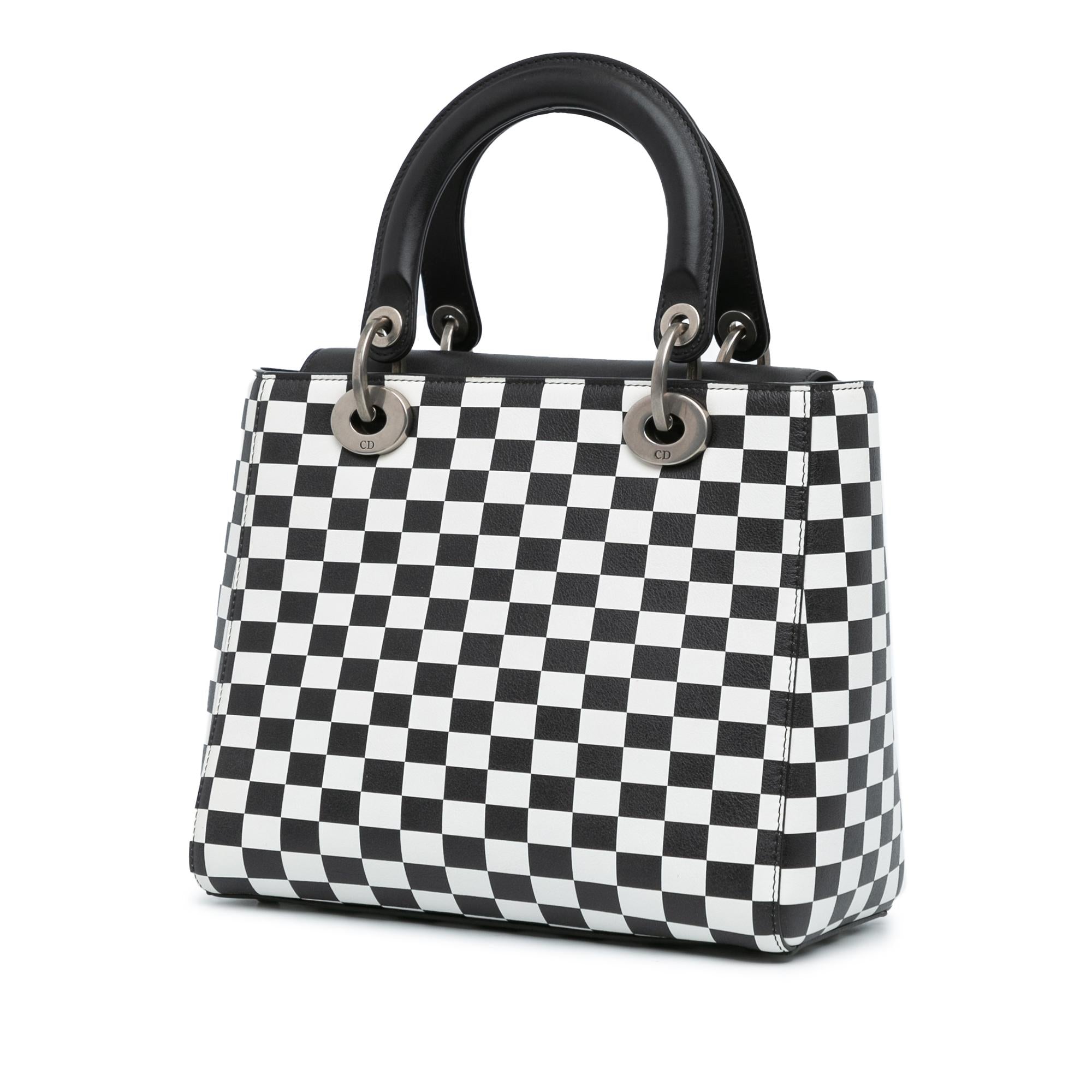 Dior Medium Calfskin Checkered Lady Dior