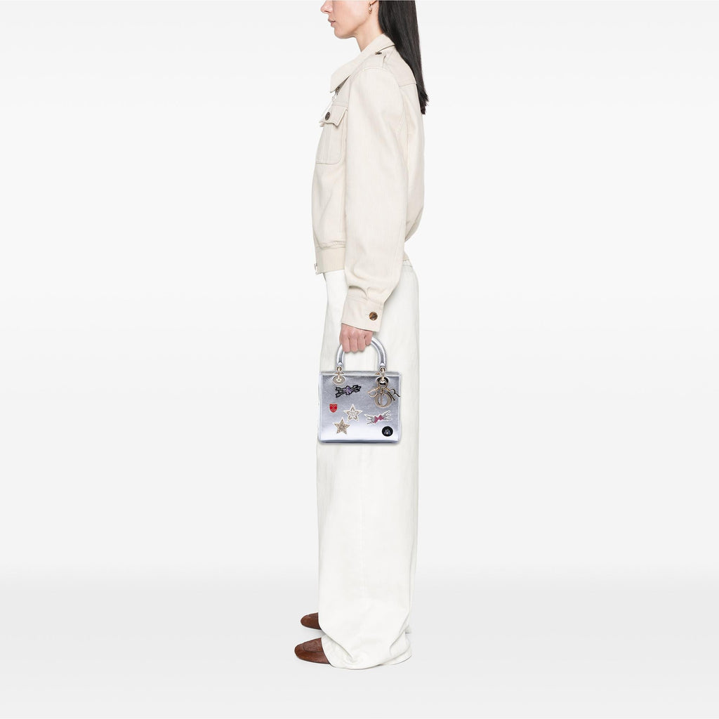 Dior Medium Calfskin Patch Embellished Lady Dior
