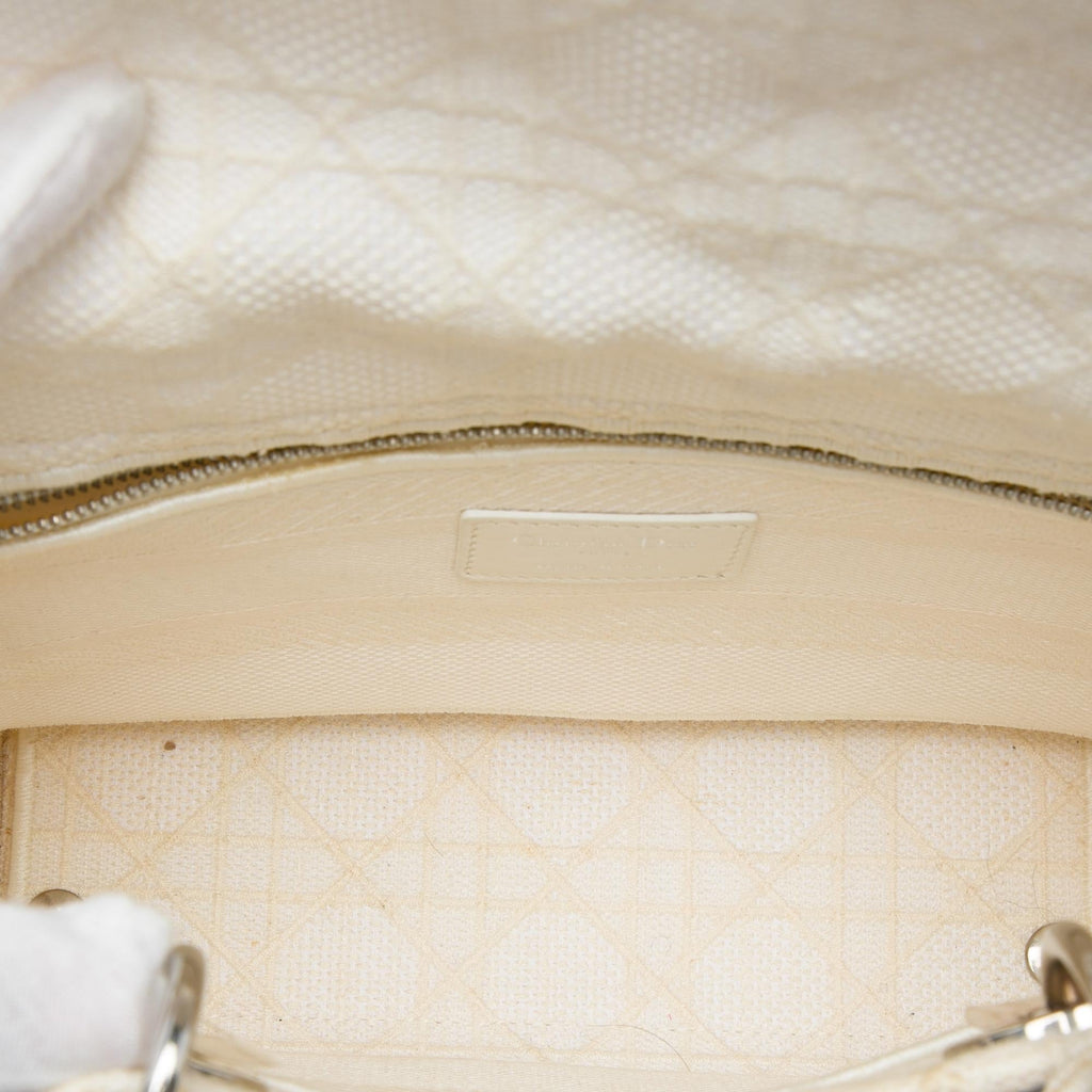 Dior Medium Embroidered Canvas Cannage Lady D Lite