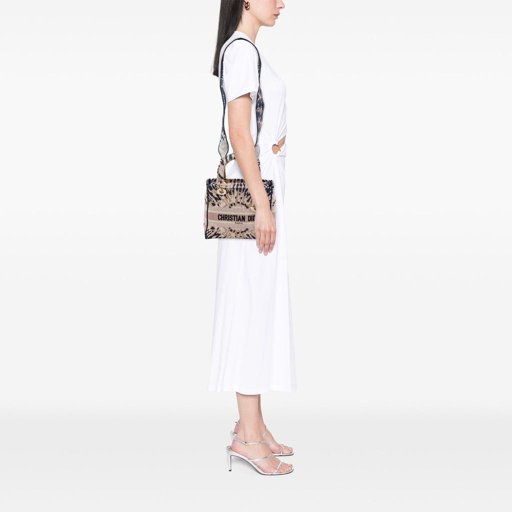 Dior Medium Embroidered Canvas Tie Dye Lady D Lite