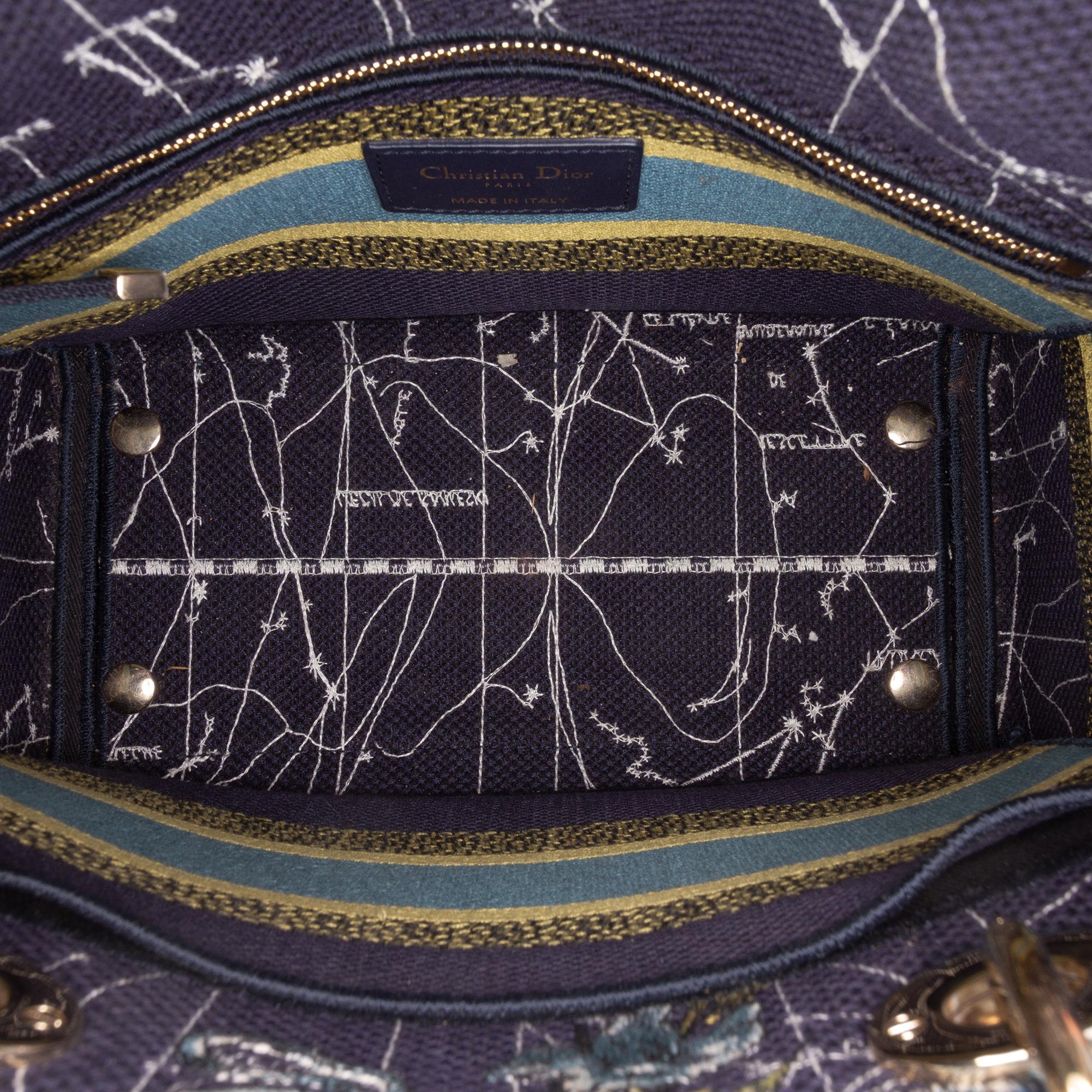 Dior Medium Embroidered Canvas Zodiac Lady D Lite