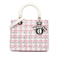 Dior Medium Lambskin And Tweed Lady Dior