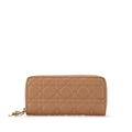 Dior Medium Lambskin Cannage Lady Dior Voyageur Wallet (SHG-4V2C0V)