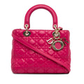 Dior Medium Lambskin Cannage Lady Dior (SHG-HLvJGy)