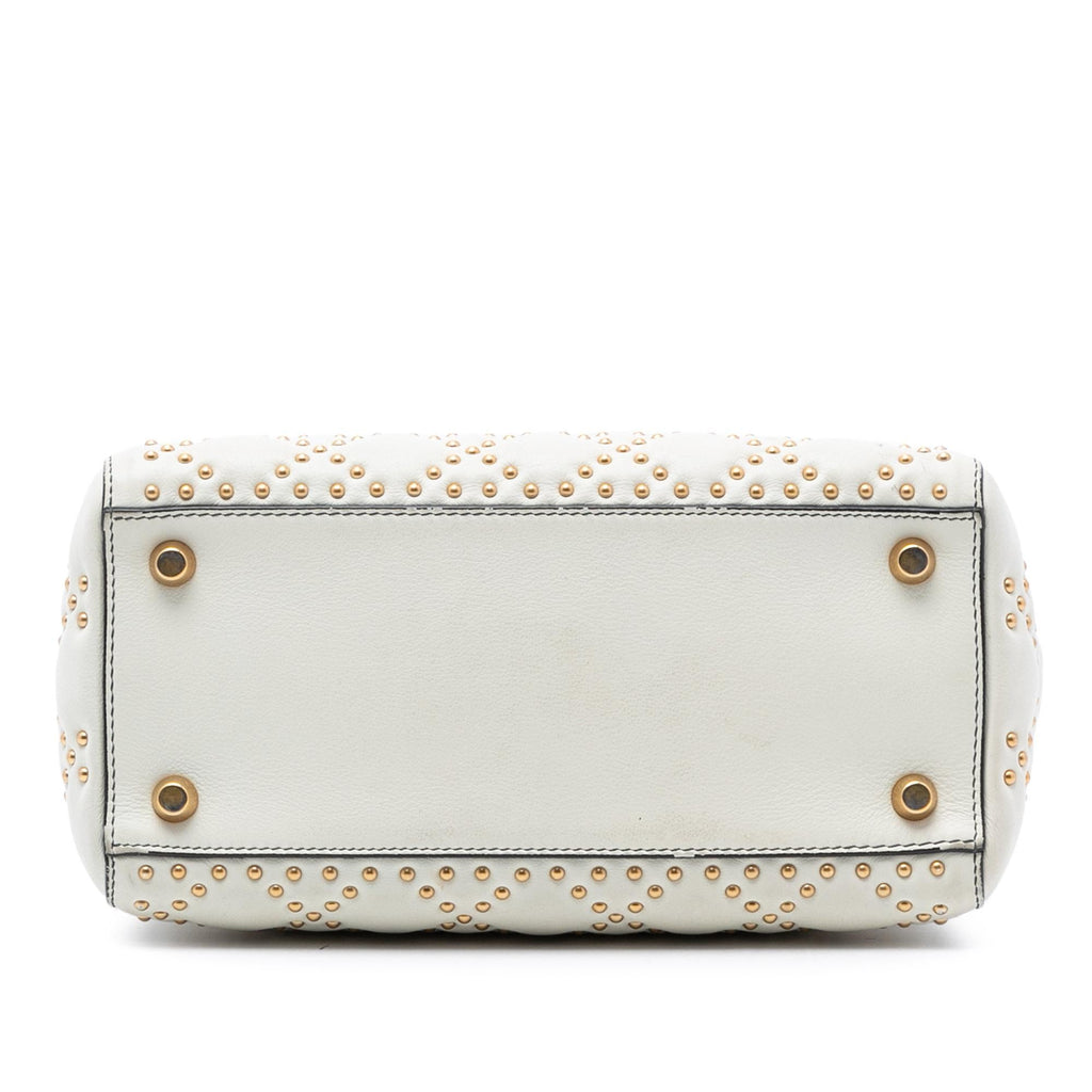 Dior Medium Lambskin Cannage Studded Supple Lady Dior