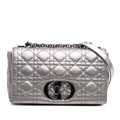 Dior Medium Metallic Calfskin Cannage Supple Caro Bag