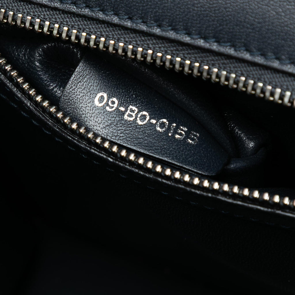Dior Medium Metallic Patent Microcannage Diorama Flap