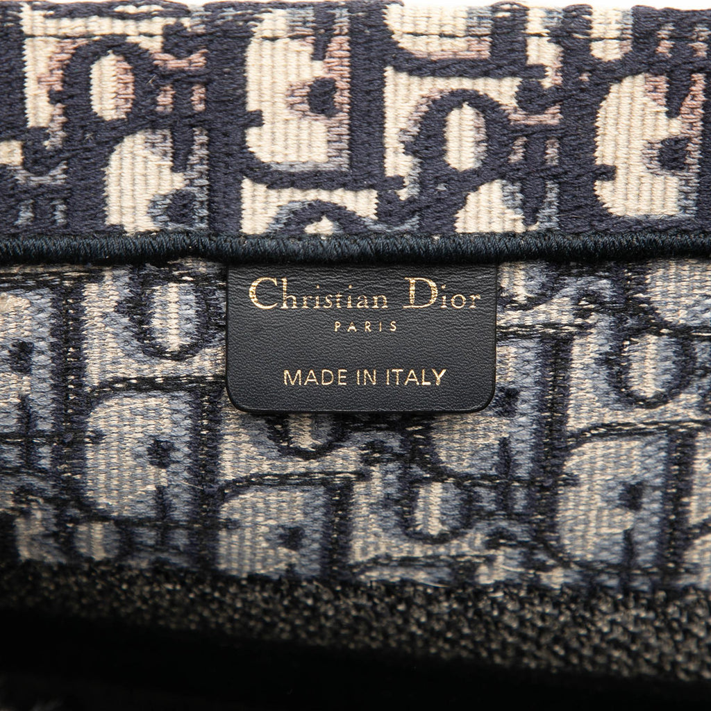 Dior Medium Oblique Embroidered Canvas Book Tote