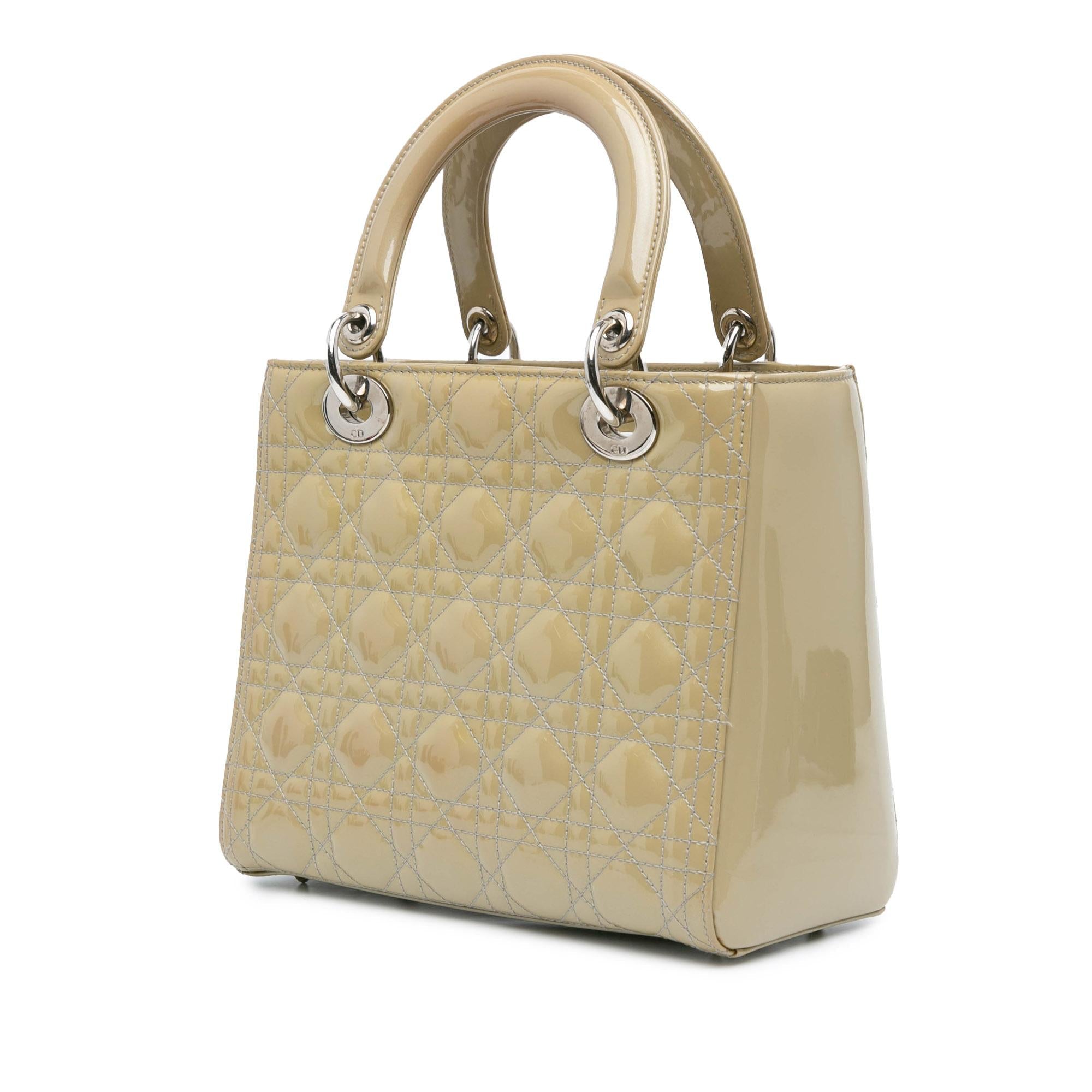 Dior Medium Patent Cannage Lady Dior