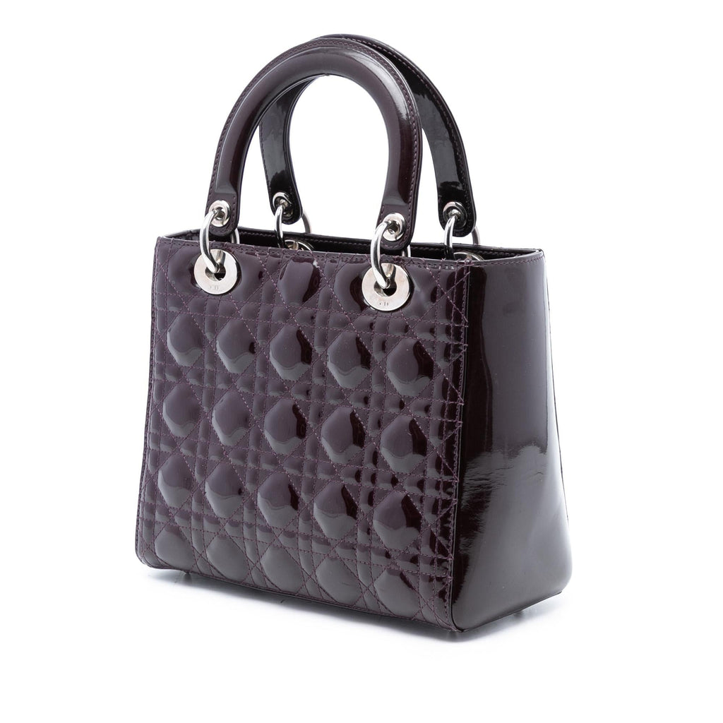 Dior Medium Patent Cannage Lady Dior