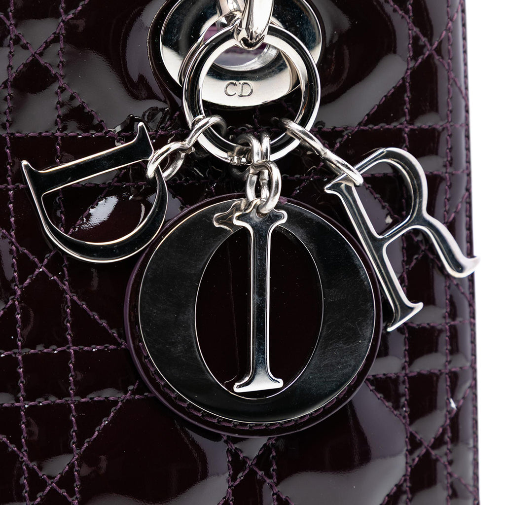 Dior Medium Patent Cannage Lady Dior
