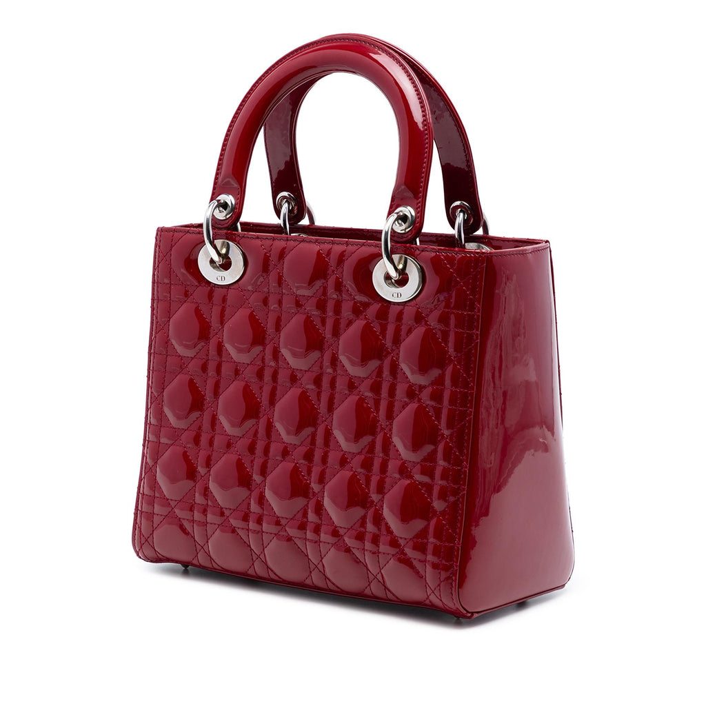 Dior Medium Patent Cannage Lady Dior