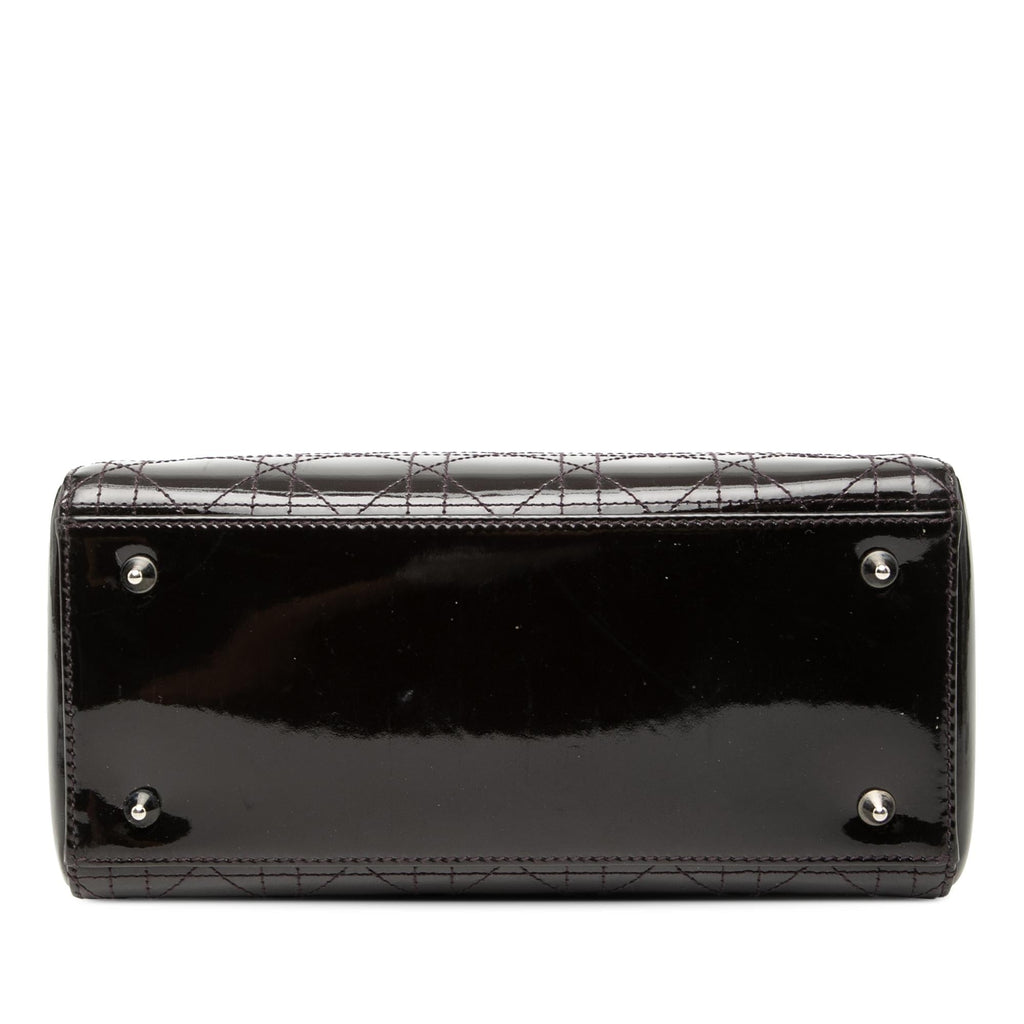Dior Medium Patent Cannage Stitched Lady Dior