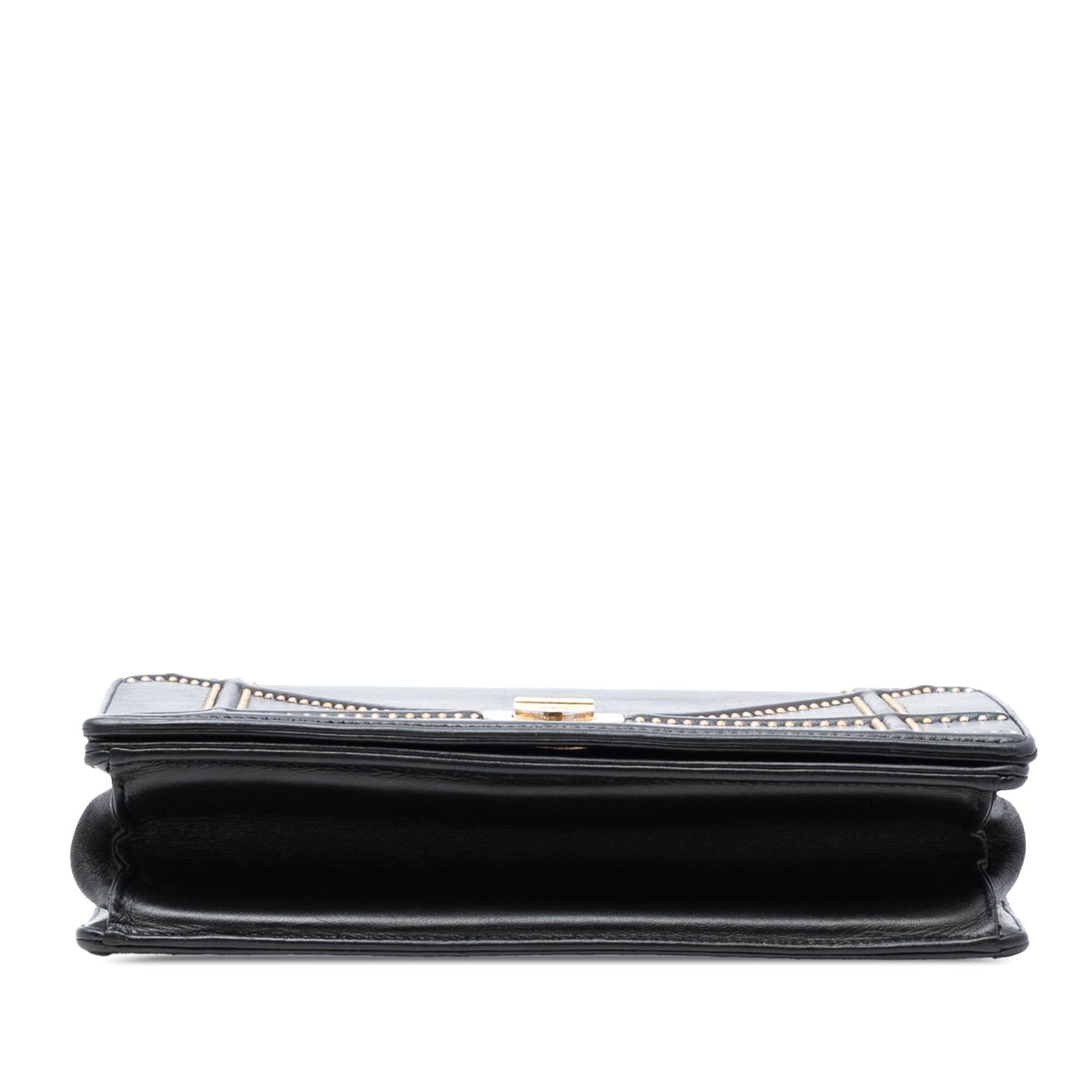 Dior Medium Studded Lambskin Diorama Flap