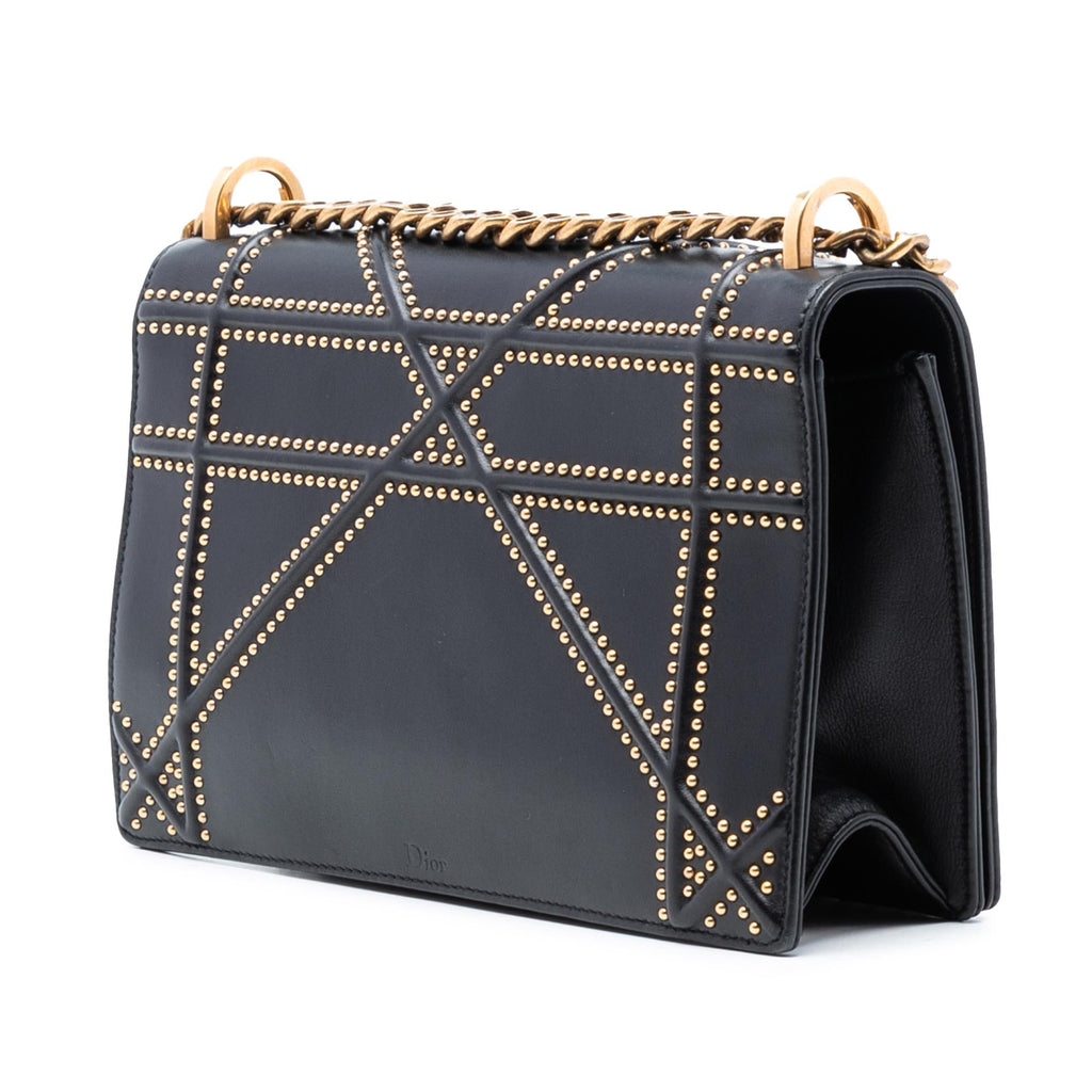 Dior Medium Studded Lambskin Diorama Flap
