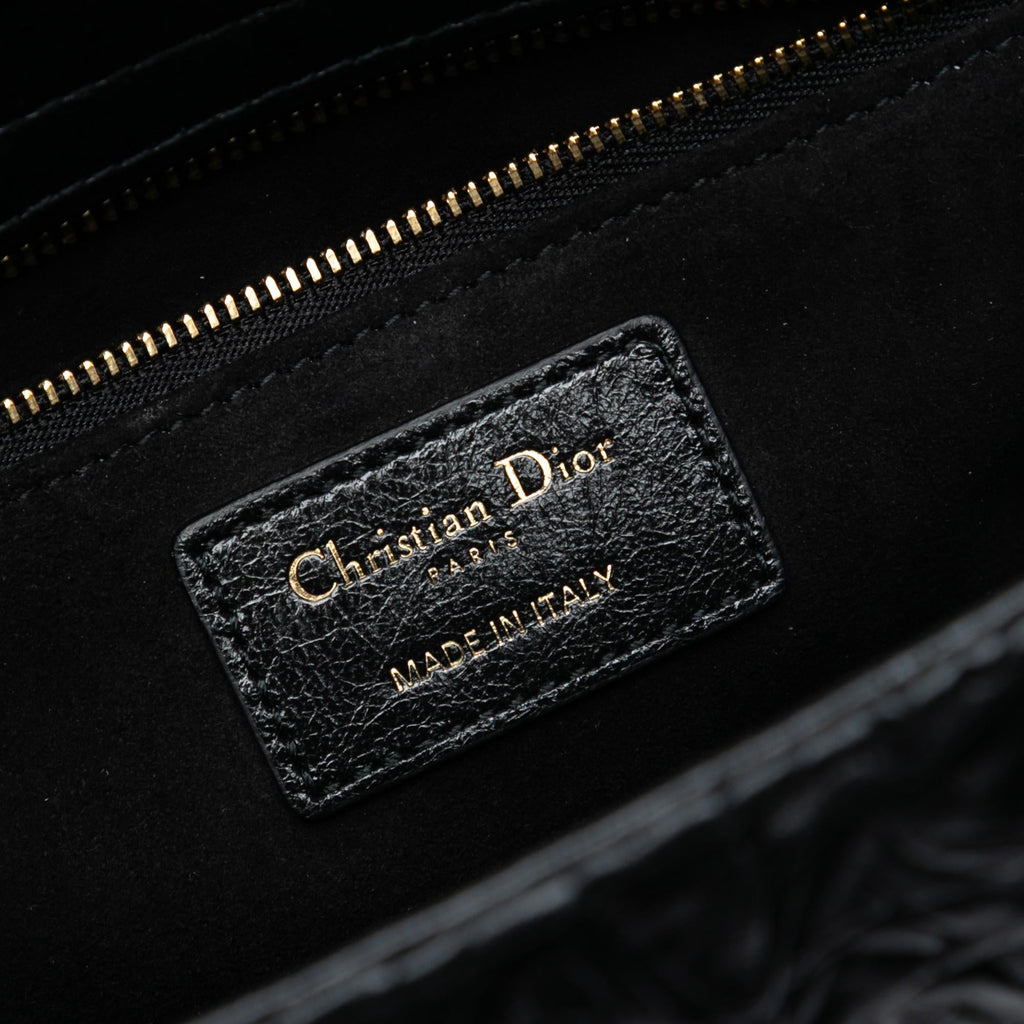 Dior Medium Wavy Crinkled Lambskin Lady Dior