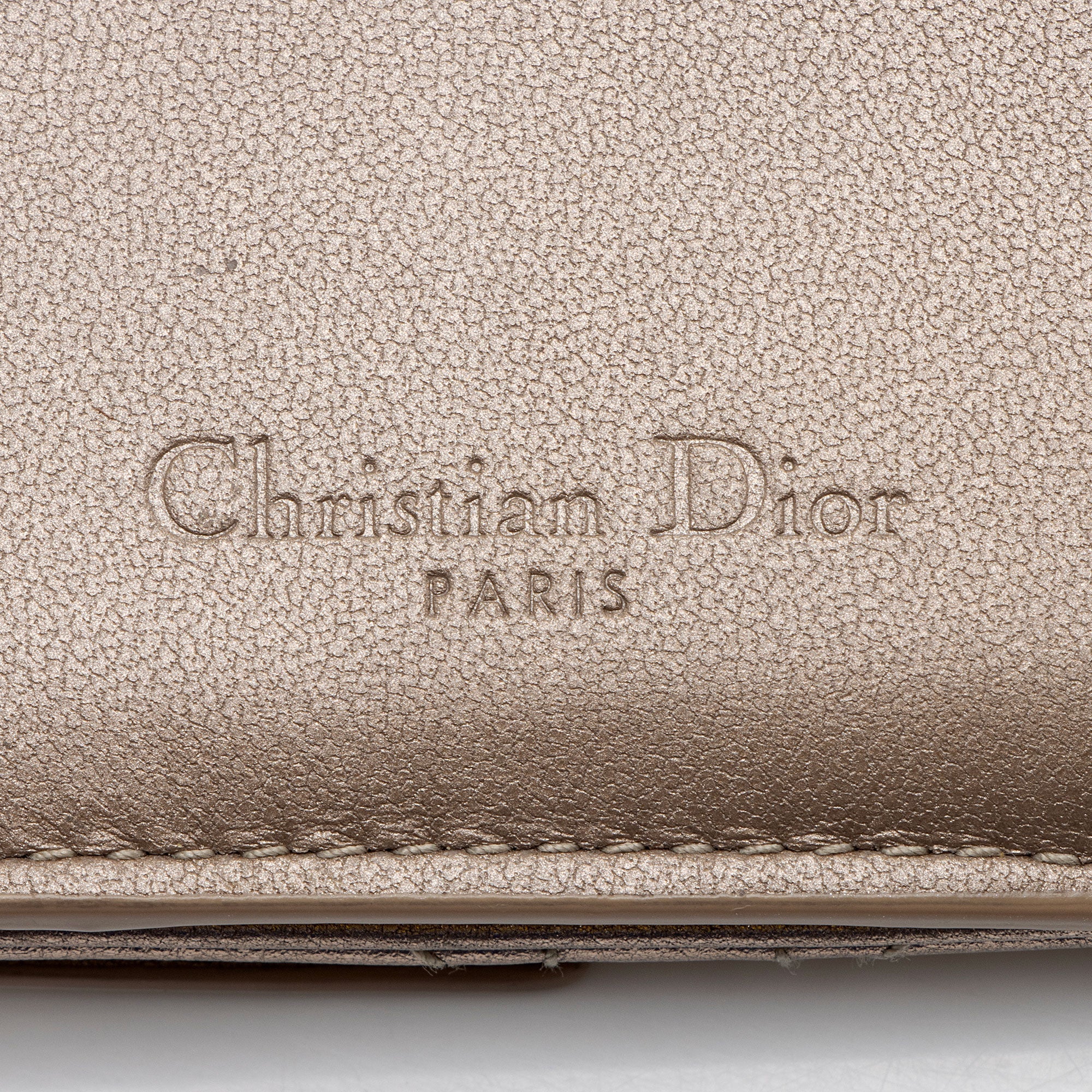 Dior Metallic Calfskin Lady Dior Lotus Wallet