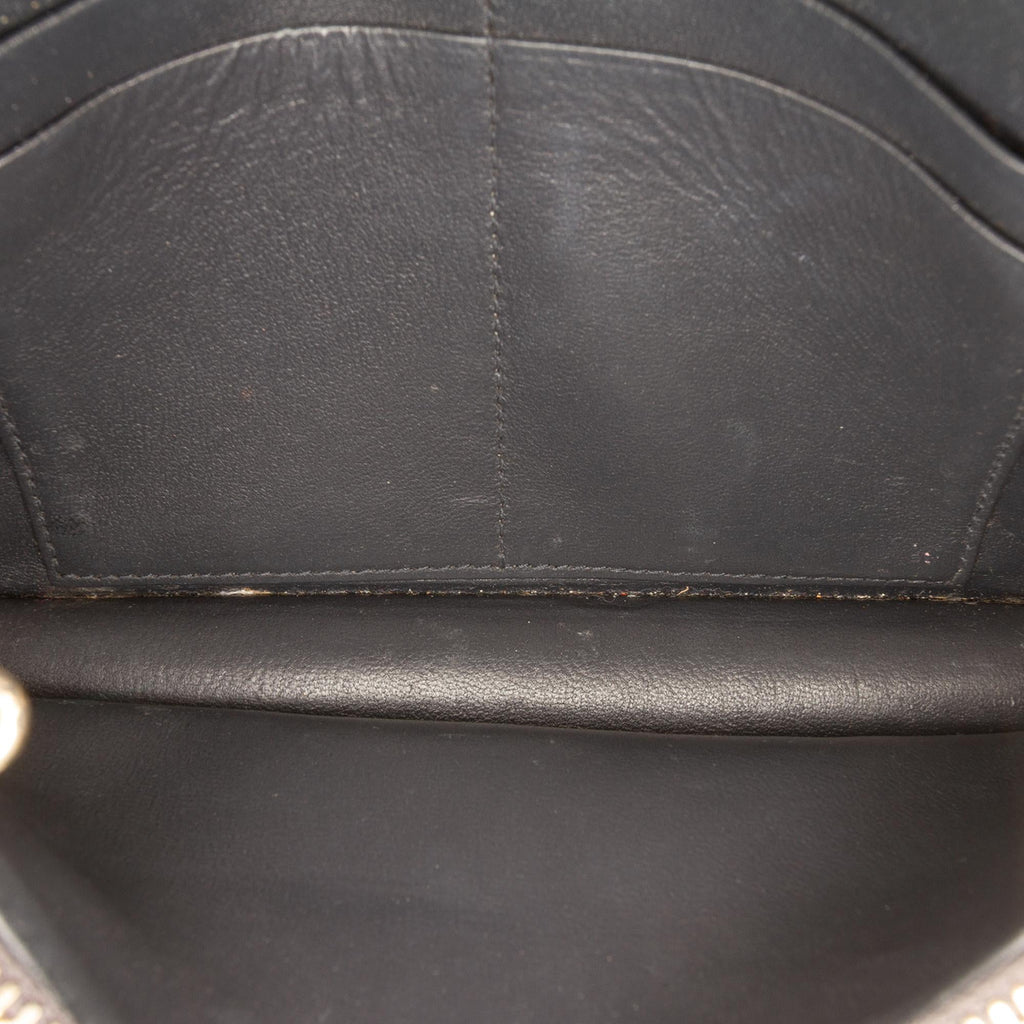 Dior Metallic Patent Microcannage Diorama Wallet on Chain