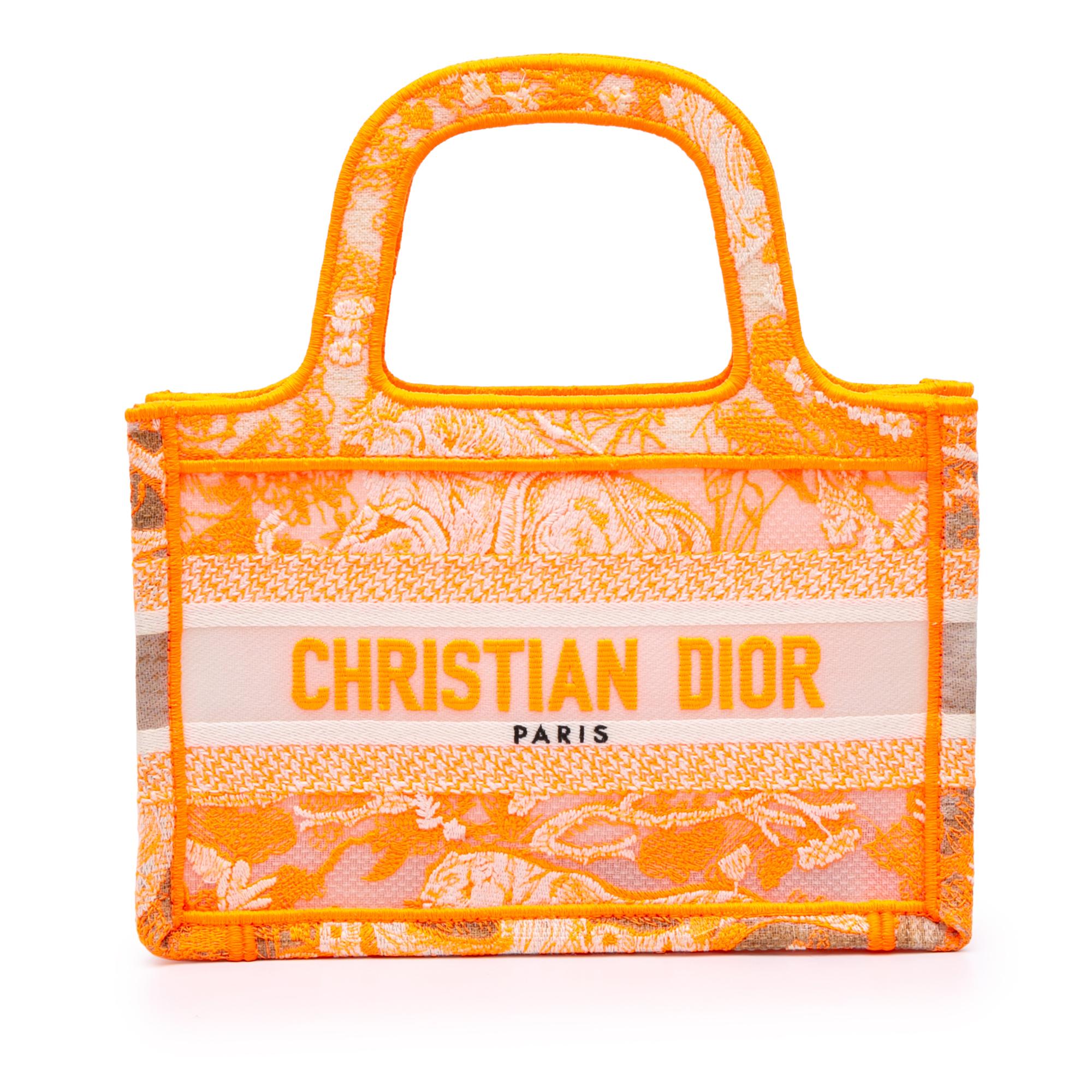 Dior Mini Canvas Embroidered Dioriviera Toile De Jouy Book Tote