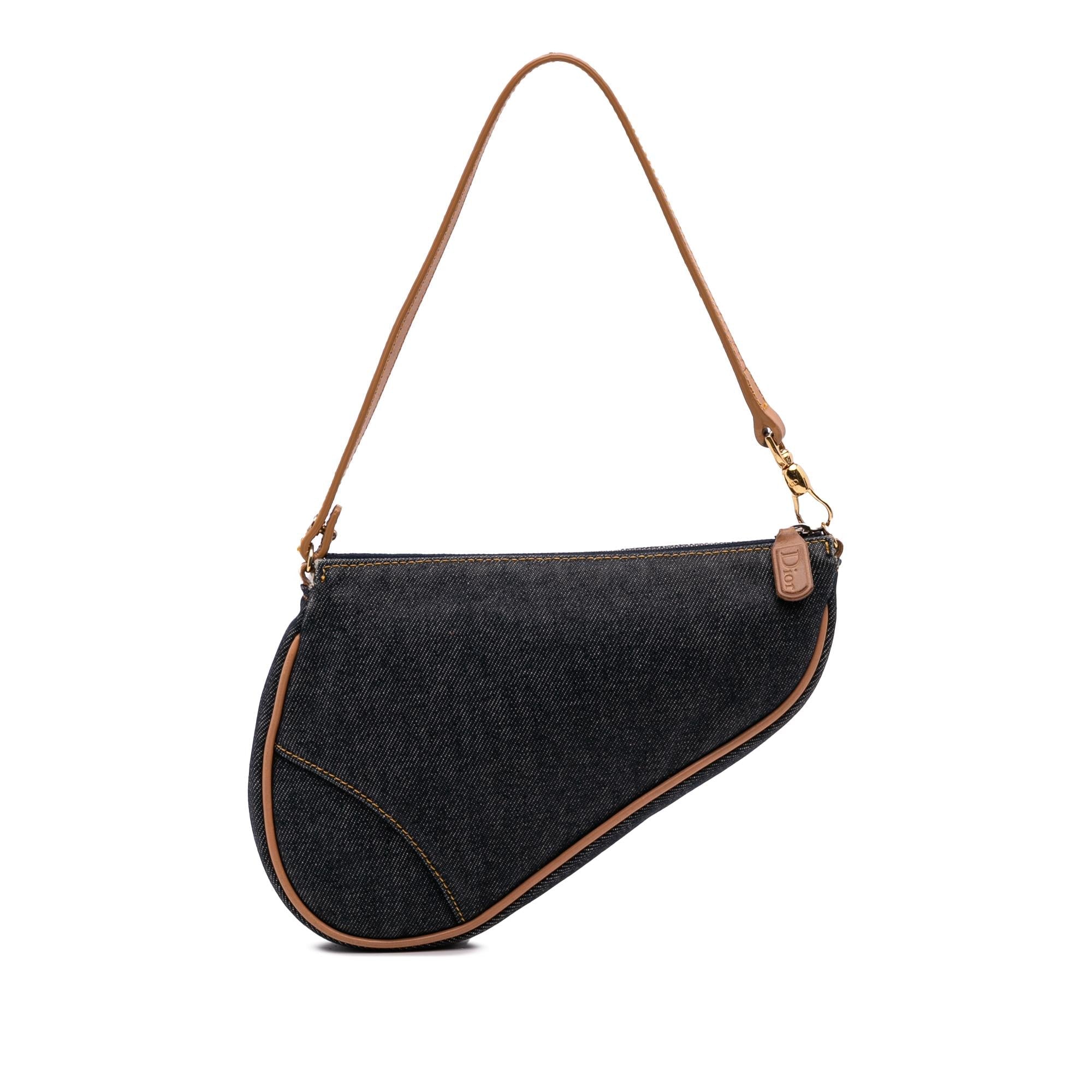Dior Mini Denim Saddle Pochette