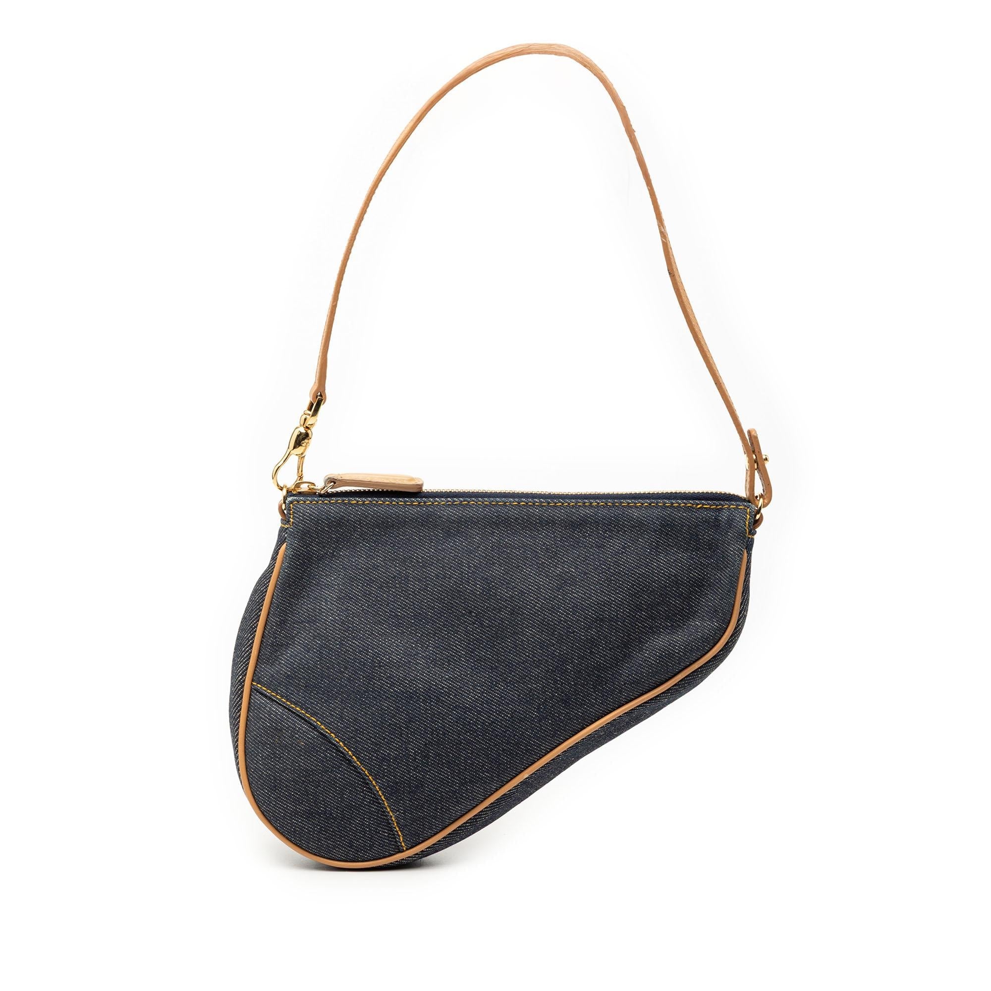 Dior Mini Denim Saddle Pochette