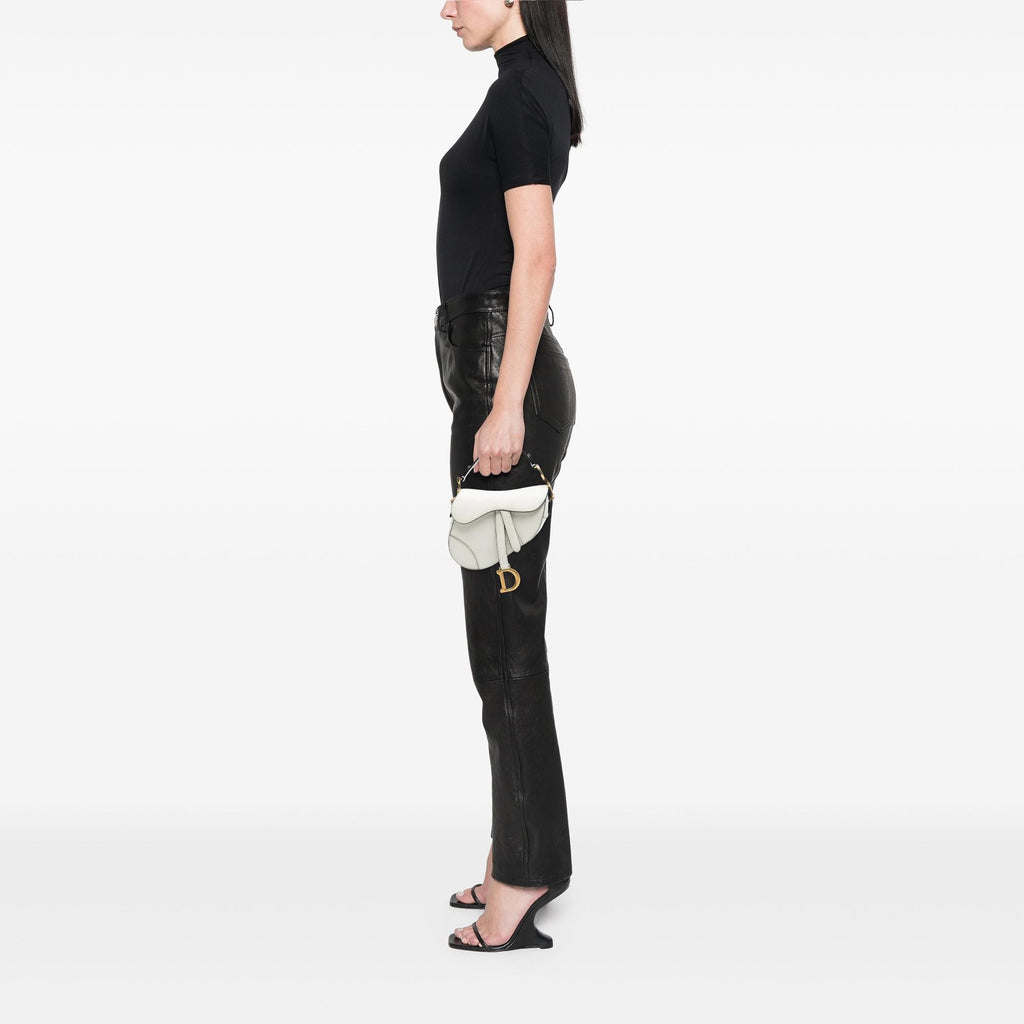 Dior Mini Grained Calfskin Saddle Bag